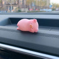 Cute cartoon pig character resin ornament for car dashboard decoration