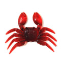 8cm PVC crab fishing lure in red crab and brown crab colour variants for freshwater and saltwater fishing