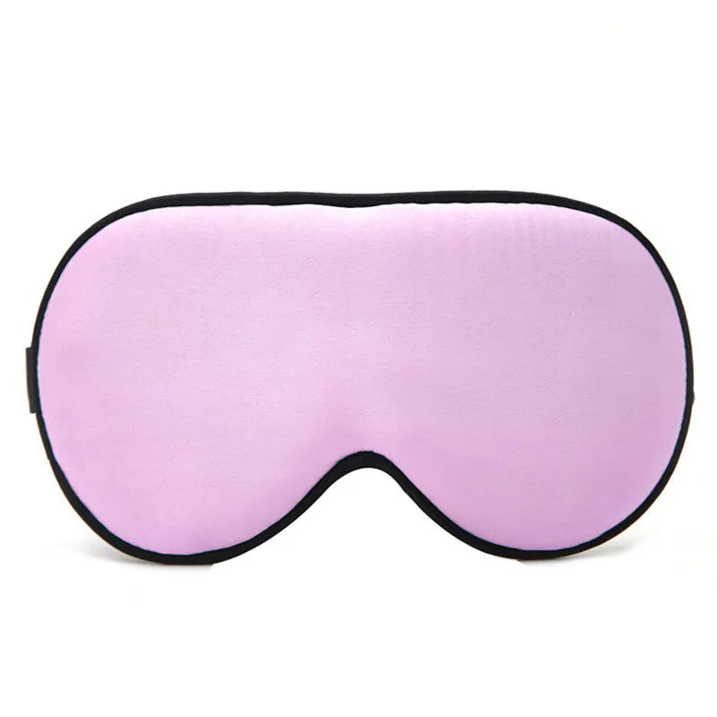 Double-sided mulberry silk sleep eye mask in a choice of 21 colours, showing embroidery detail.