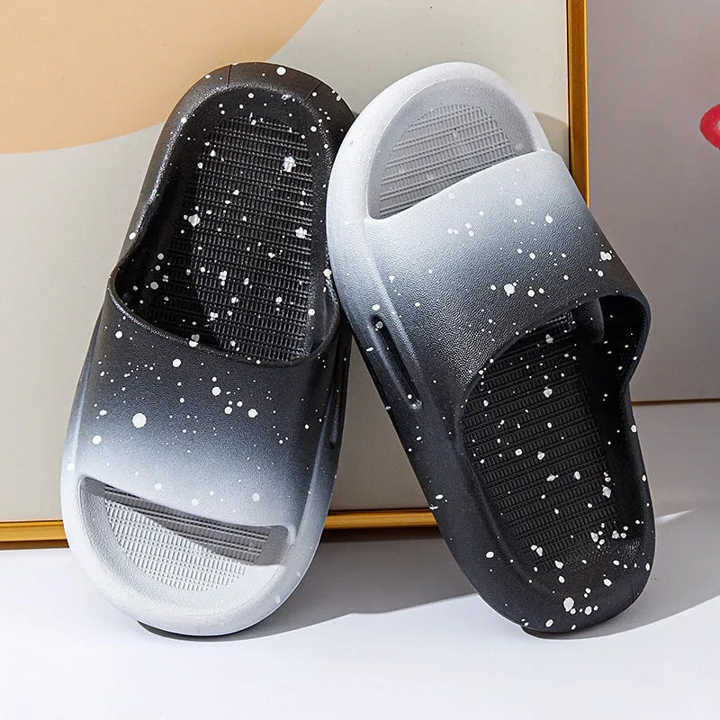 Children's gradient colour PVC sandals with non-slip soles in multiple summer colours