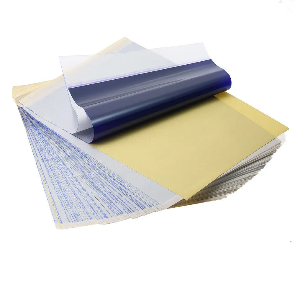 A4 tattoo transfer paper packs with transfer paste gel for quadruple copy designs