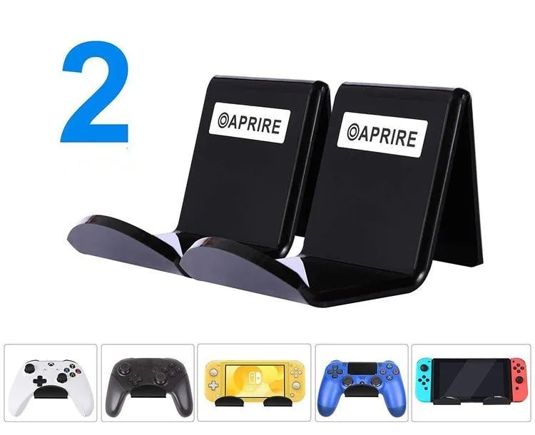 Universal game controller mounting bracket for smartphones in black, white and transparent colours