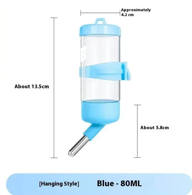 Green plastic leak-proof ball kettle water feeder for small pets like rabbits and guinea pigs.
