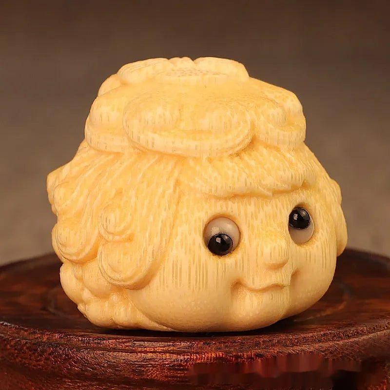 Solid bamboo golden toad princess ornament for household decoration and Children's Day celebrations