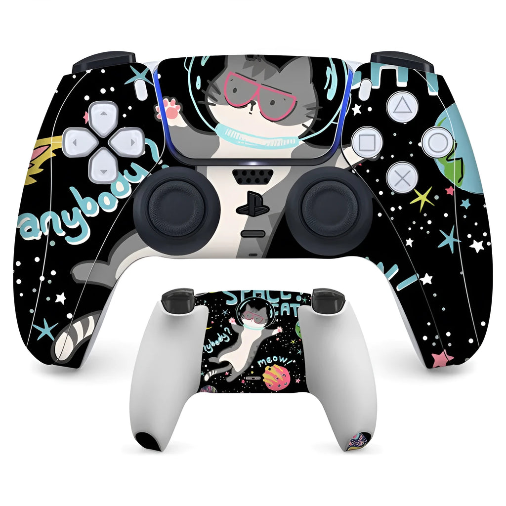 PS5 controller protection stickers with micro-frosted PVC surface in various design styles
