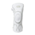 Adult sports knee pads in grey-white, sizes M L XL, for basketball running football badminton.