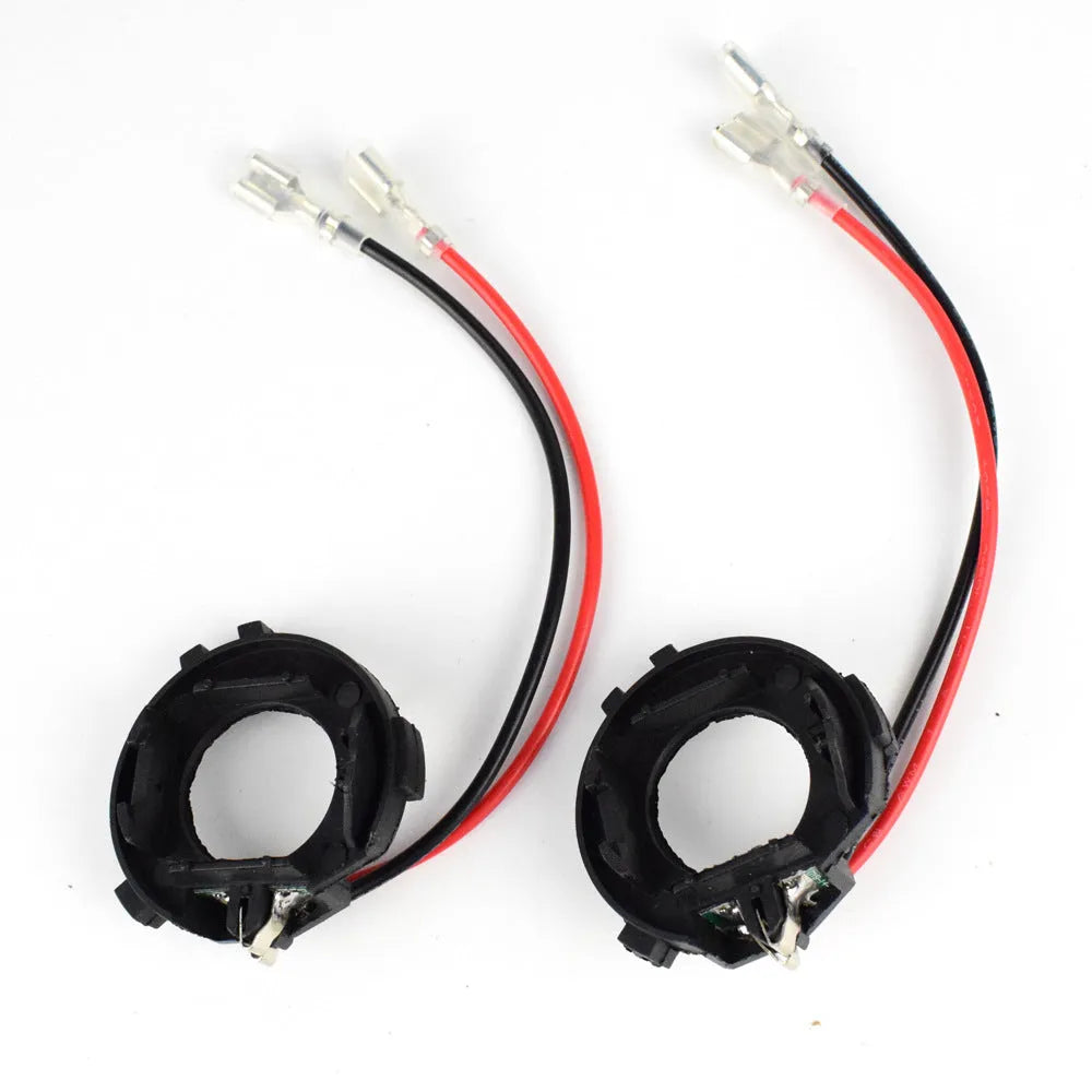 Black H7 LED conversion adapter for Volkswagen Golf and Jetta headlight upgrades