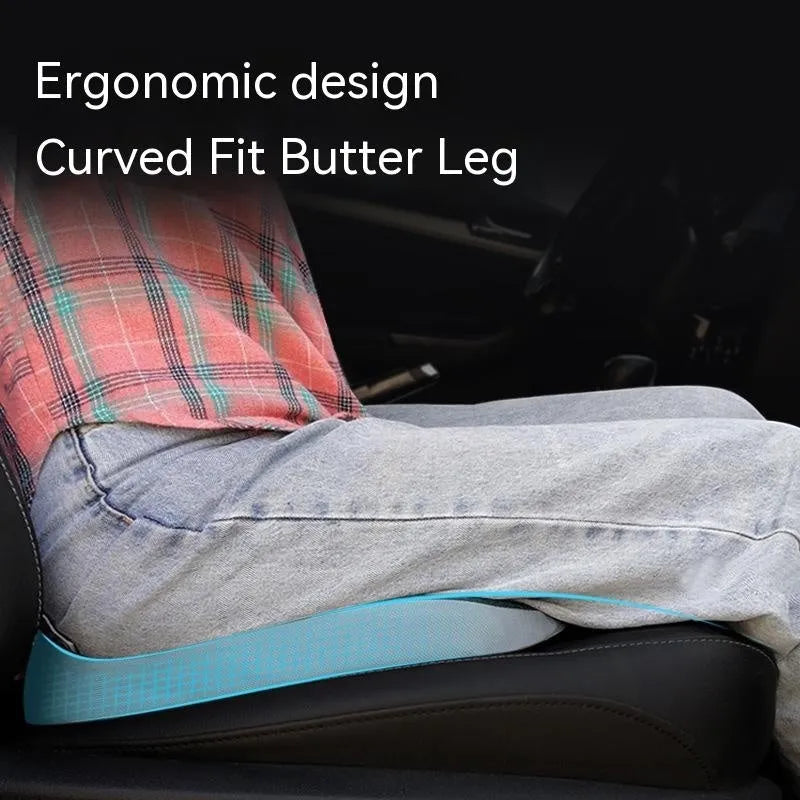 Curved bevel seat cushion with memory foam for tailbone support in multiple colour options