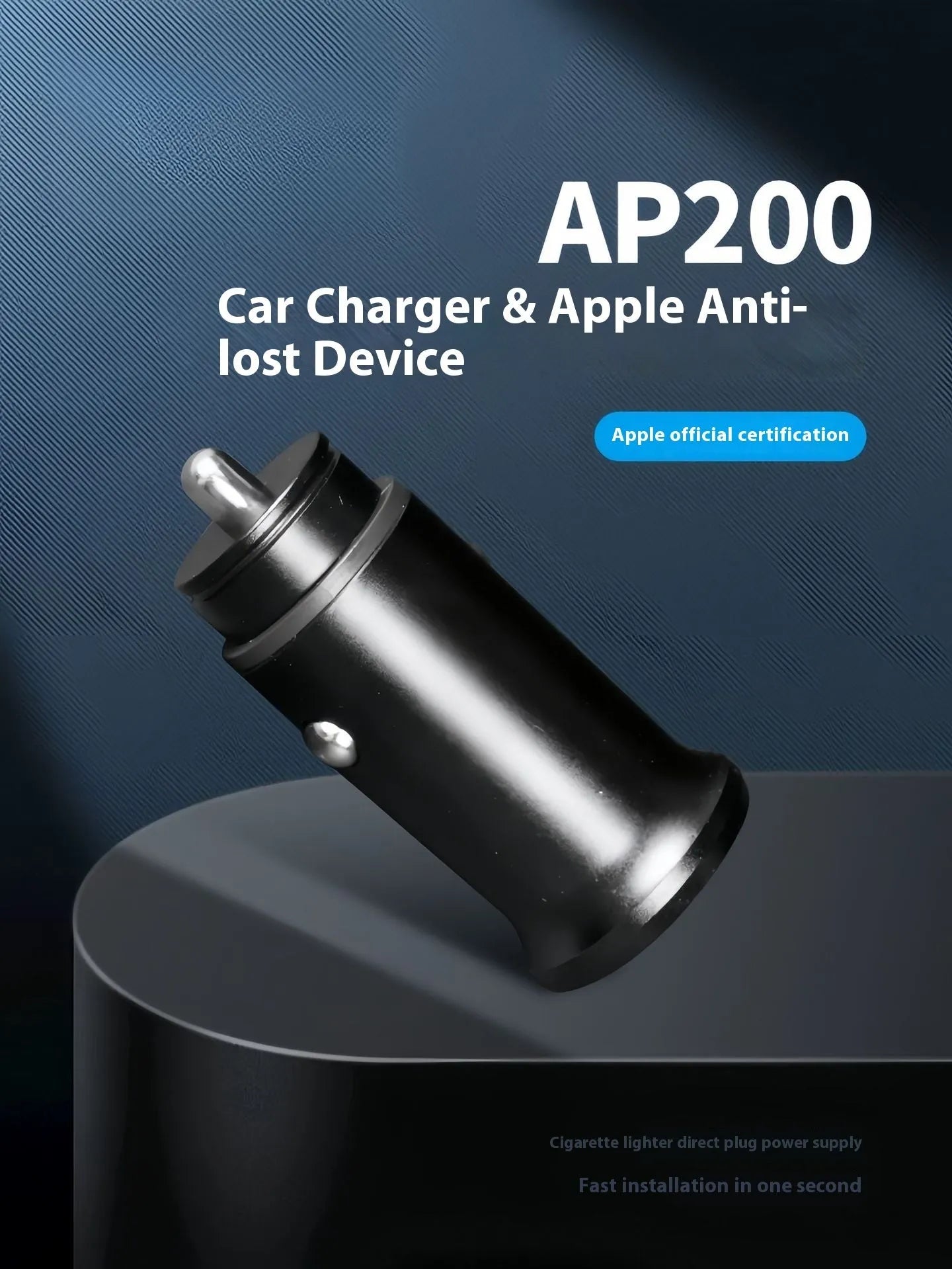 Black GPS car tracking device with charger port connection for vehicle location monitoring