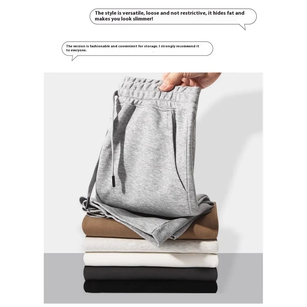 Men's straight-leg cotton summer shorts in light grey, showing fifth length and casual fit.