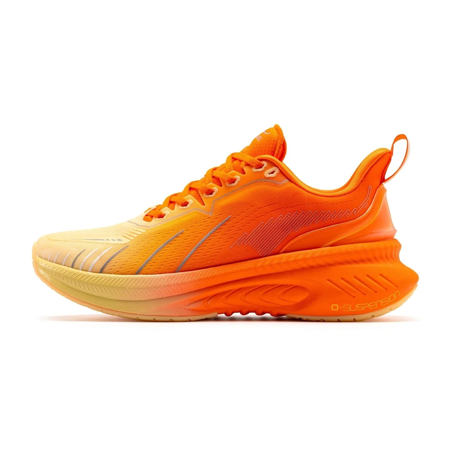 Low top running shoes with striped pattern, embroidery details, and rubber sole in multiple colour options