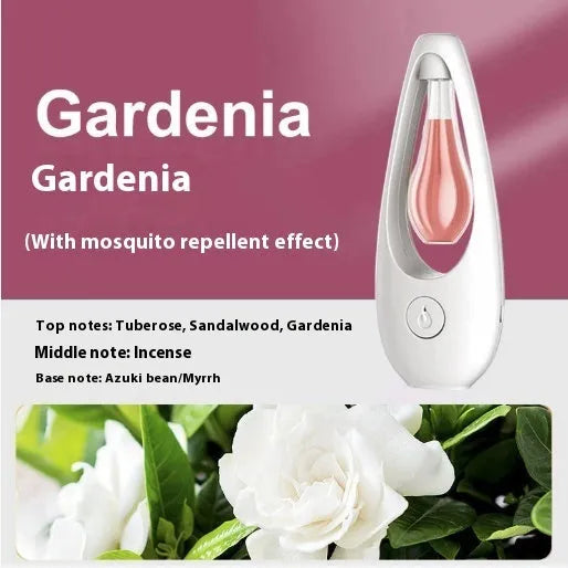 Ultrasonic aroma diffuser unit for essential oils or mosquito repellent liquid, with style selection options.
