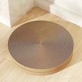 Green and white 55cm round cat scratching board with replaceable corrugated paper surface
