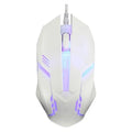 Wired USB luminous mouse in black or white with 1600DPI resolution and 1.3 metre cable