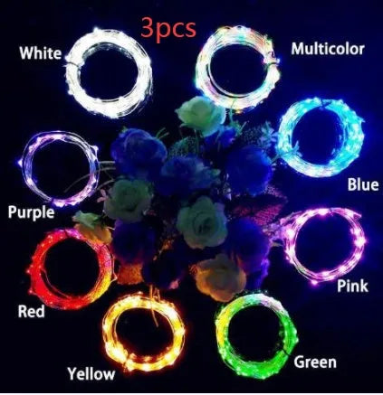 2-metre copper wire LED string light with bottle stopper for wine bottle decoration