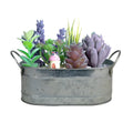 Iron sheet succulent flowerpot for desktop use with corrosion-resistant metal construction