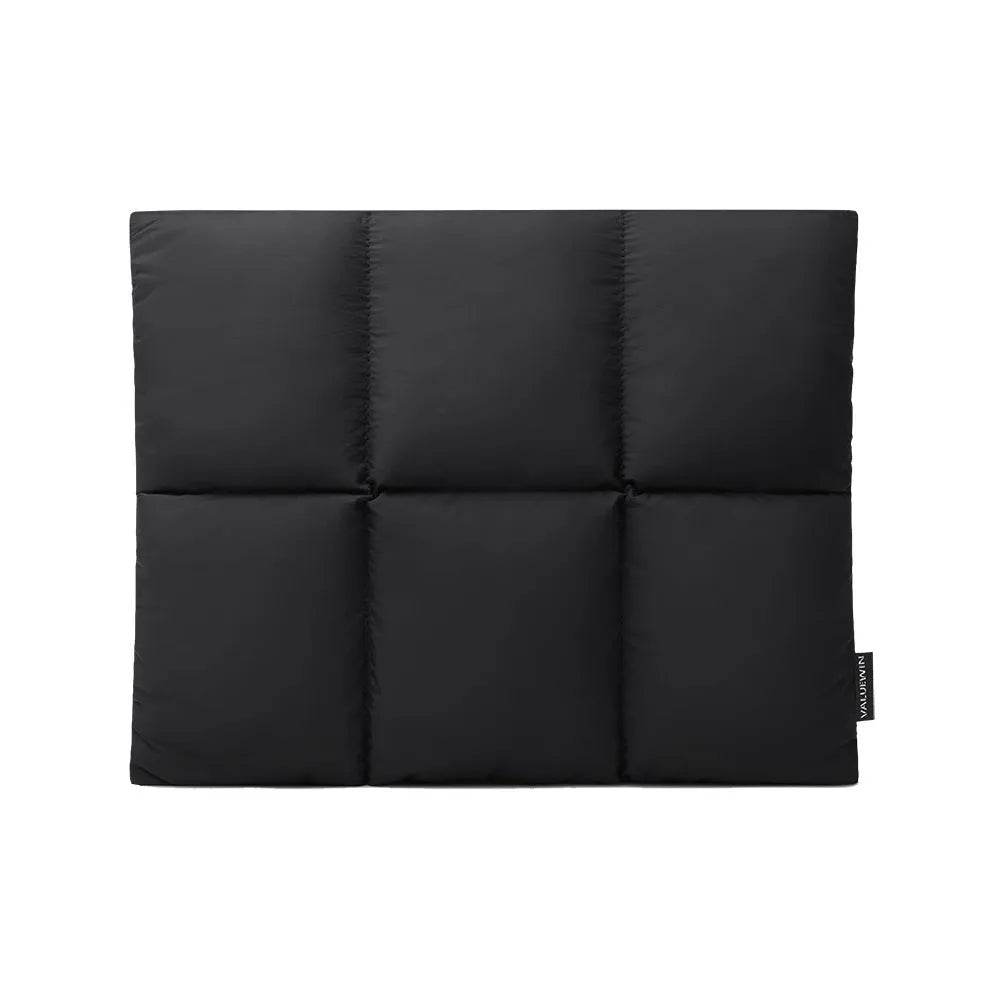 Soft fluffy polyester laptop sleeve in retro style with sewing thread detailing for 13 to 15.6 inch devices