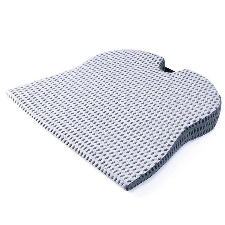 Memory foam seat cushion with adjustable straps in black, grey and creamy white colours