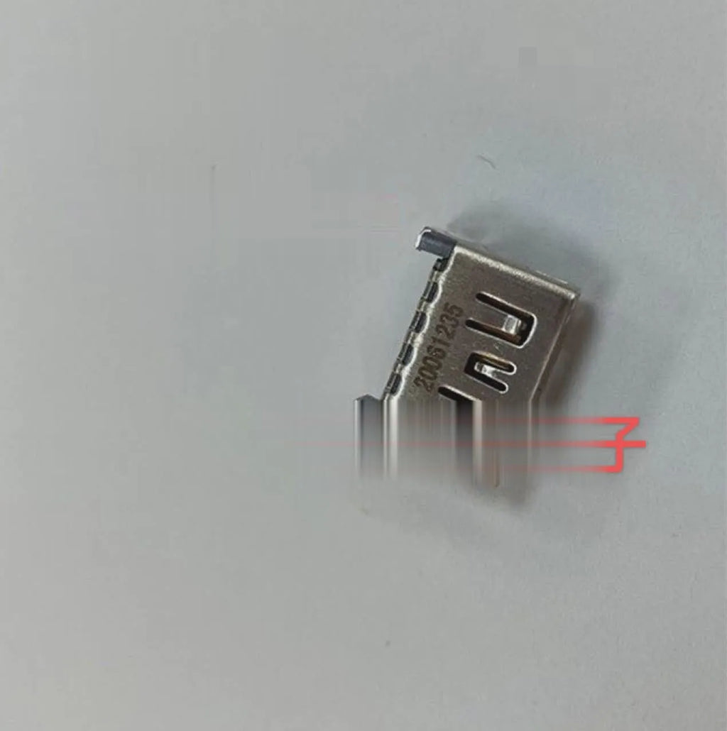 Silver HDMI host interface socket for game console connectivity and replacement applications