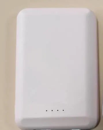 Magnetic wireless power bank with 5000mAh capacity in five colour options