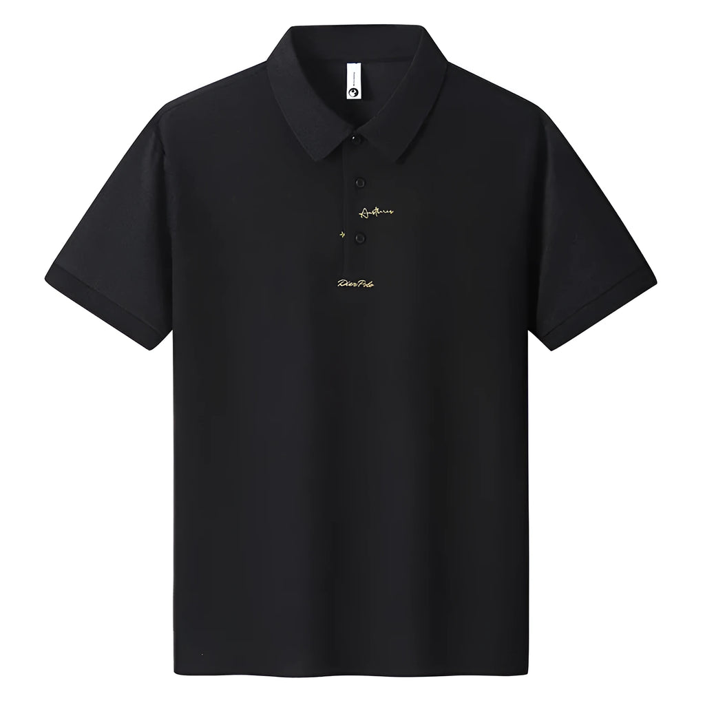 Men's loose-fit cotton t-shirt with short sleeves and a printed letter pattern, shown in various colours.