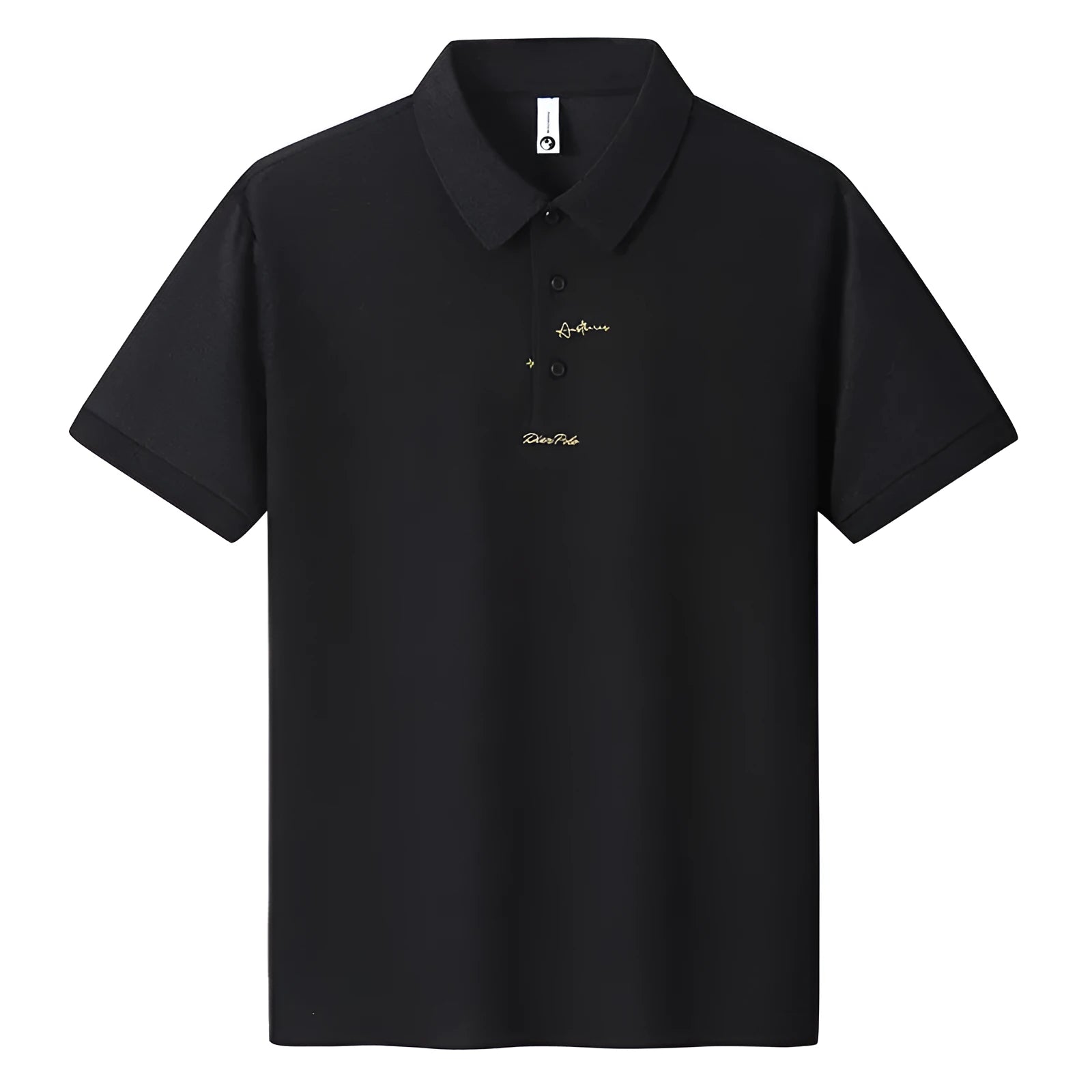 Men's loose-fit cotton t-shirt with short sleeves and a printed letter pattern, shown in various colours.