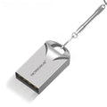 Mini black and silver metal USB flash drive showing compact 23x12x8mm size