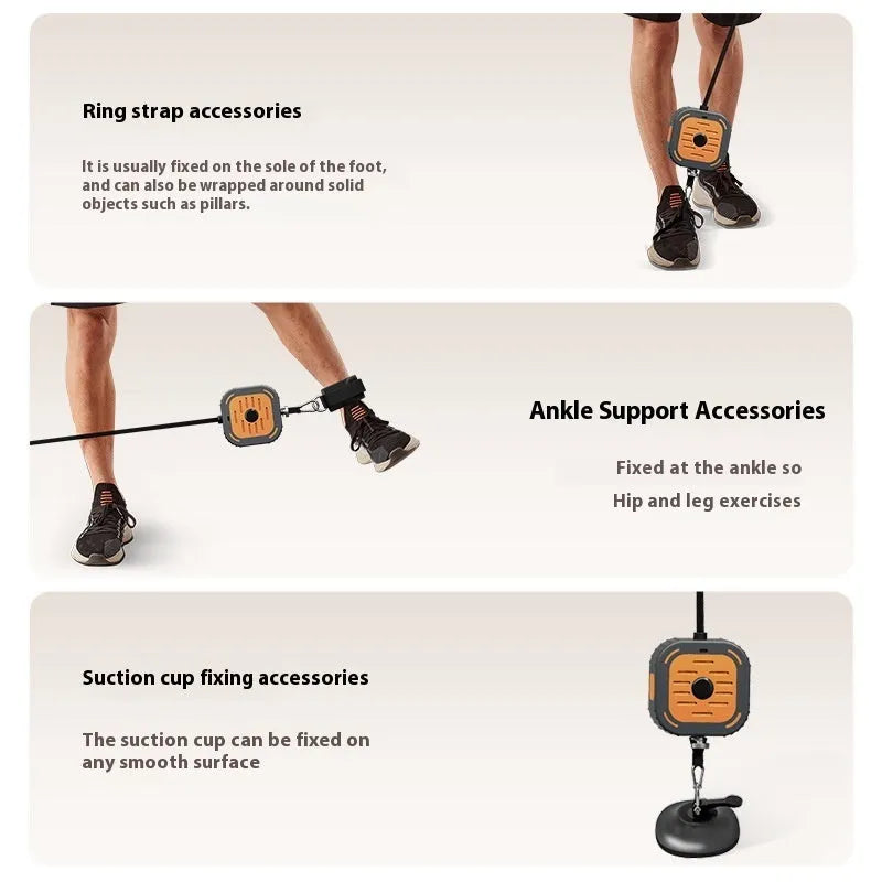 Adjustable power pump chest expander strength training equipment in vibrant orange