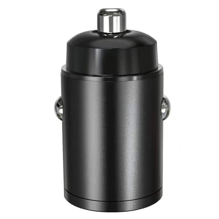Mini 30W zinc alloy car cigarette lighter charger in black colour