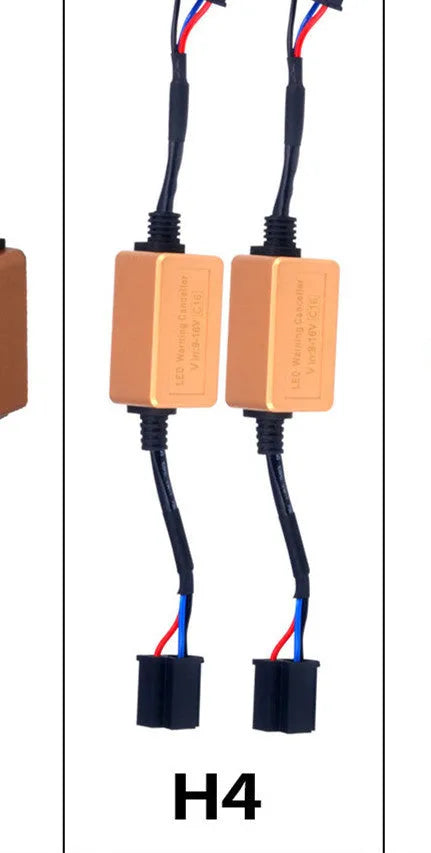 Black alloy Canbus decoder adapter for H4 H7 H11 LED car headlights to prevent error codes