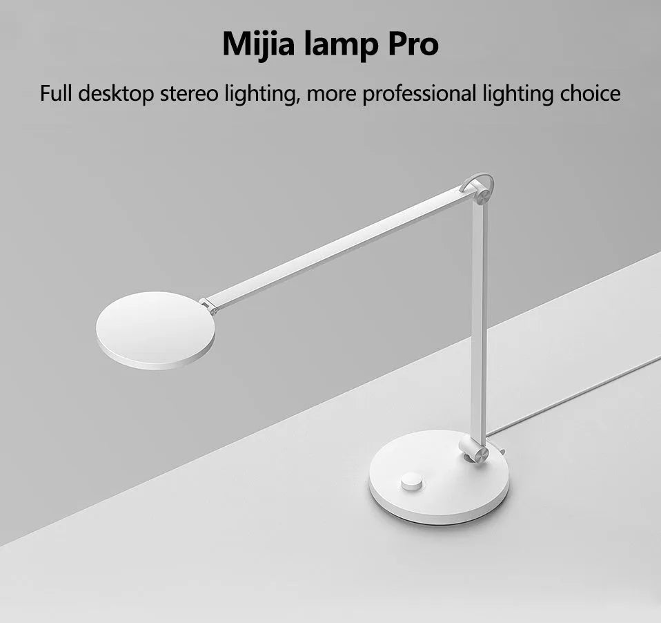 ProLED intelligent desk lamp with a folding arm and adjustable colour temperature settings for reading and writing.