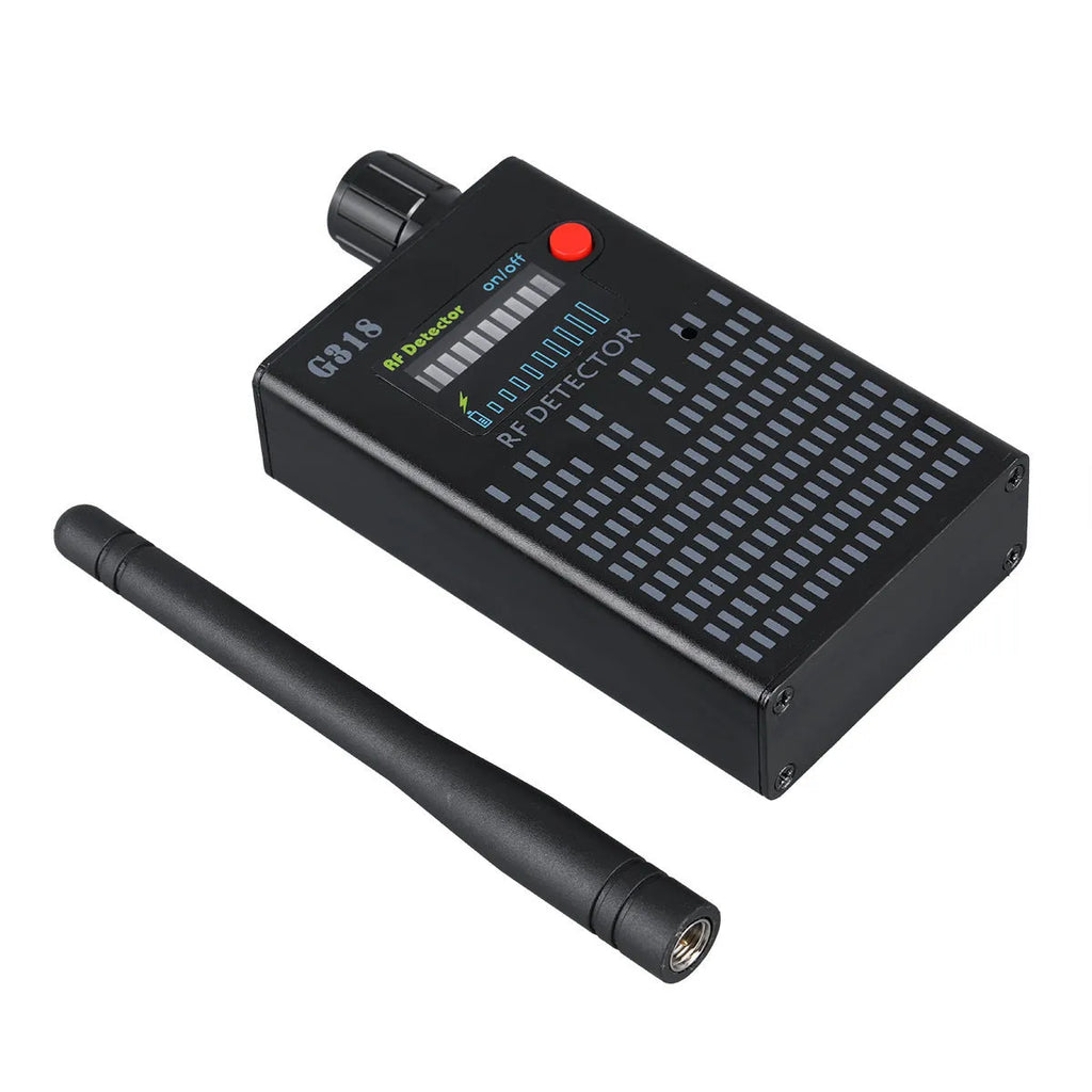 Black G318 aluminium alloy hole camera detector measuring 102x52.5x21.5mm for portable security checking