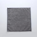 Grey square microfiber kitchen cleaning cloth for oilproof decontamination measuring 25x25cm
