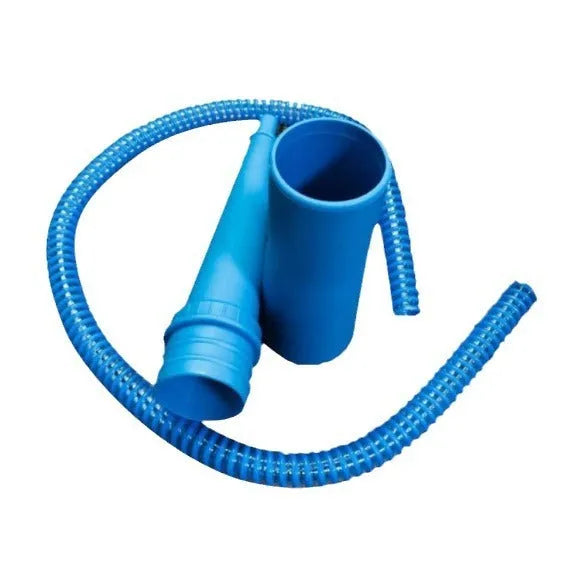 Blue vacuum cleaner suction pipe with round head, 114cm length for duct cleaning