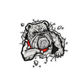 Grey dog pattern motorcycle decorative sticker with customisable size dimensions
