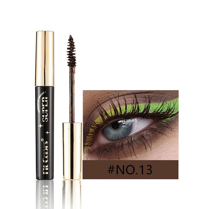 Stage mascara for Christmas performances in 12 colours including gold, purple, blue and green mermaid