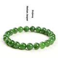 Natural Hetian jade bracelet with jasper stones in multiple bead size options