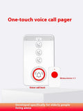 White elderly emergency alert system with central buzzer unit and three wireless emergency call buttons