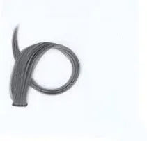 Long curly gradient hair wig patch in mixed silk material, showing 60cm length and vibrant colour options.