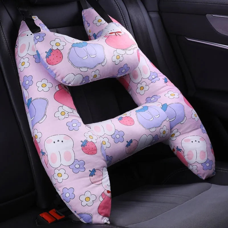 55x70cm automotive headrest pillow with pearl cotton filling showing pattern options