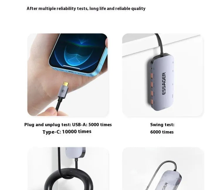 11-in-1 USB-C expansion dock with Gigabit Ethernet port, HDMI, VGA, USB-A ports, and memory card slots