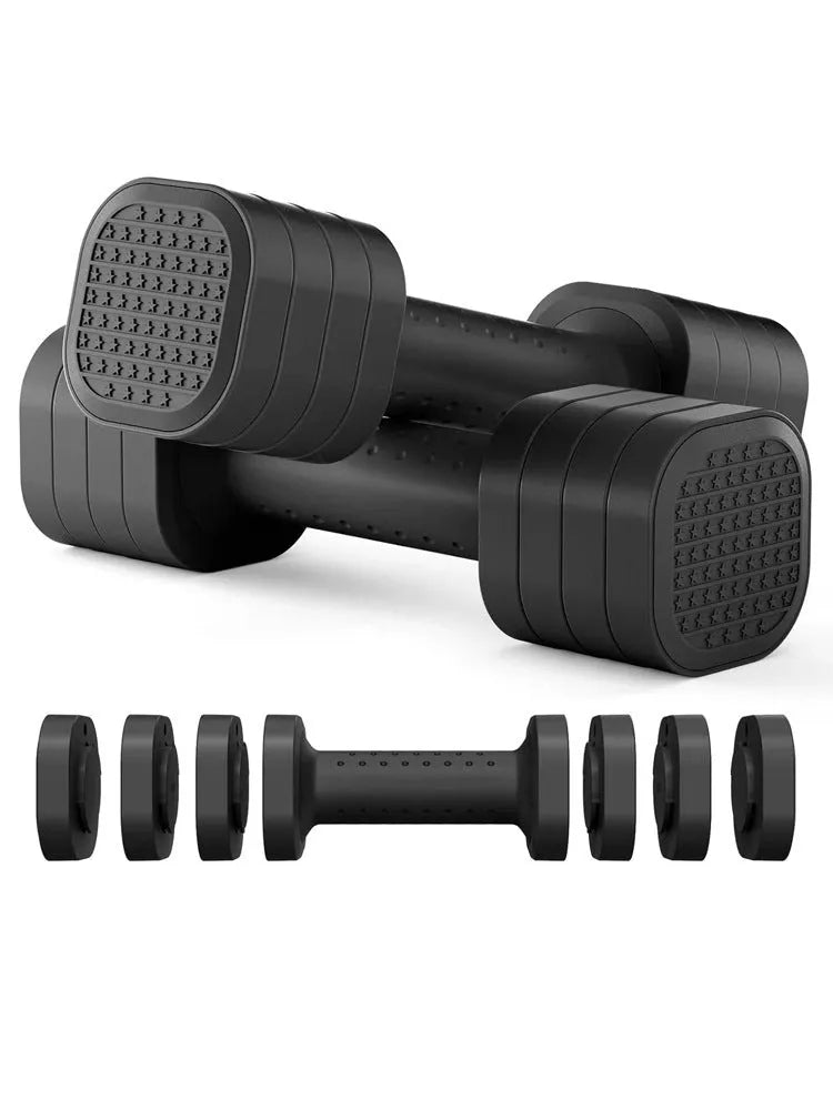 Detachable ABS plastic dumbbell set for women's fitness in choice of four colours