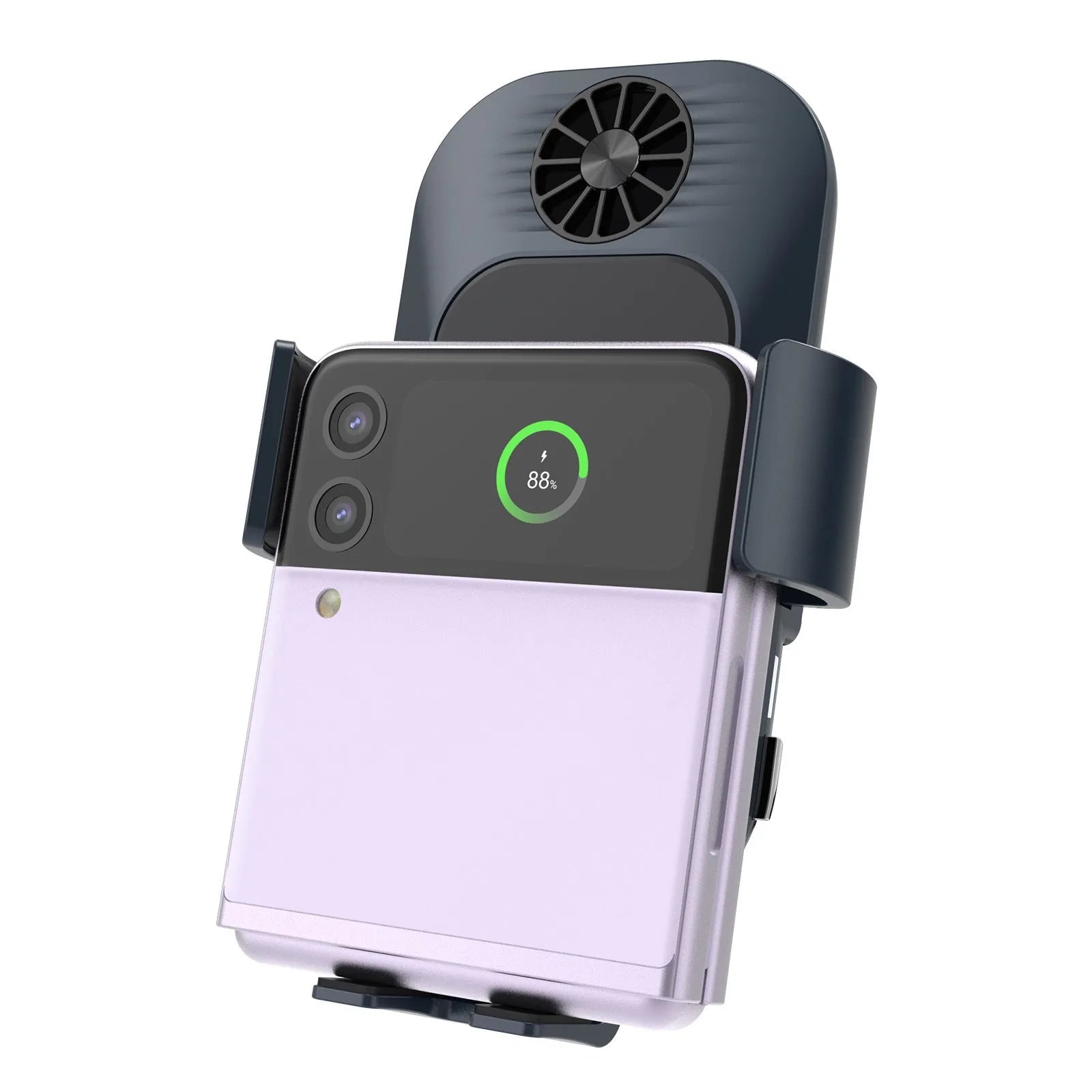 C35 colour car wireless charger phone holder mounted on car air vent with phone charging