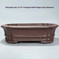 Purple sand handmade rectangular begonia flower pot for desktop plants