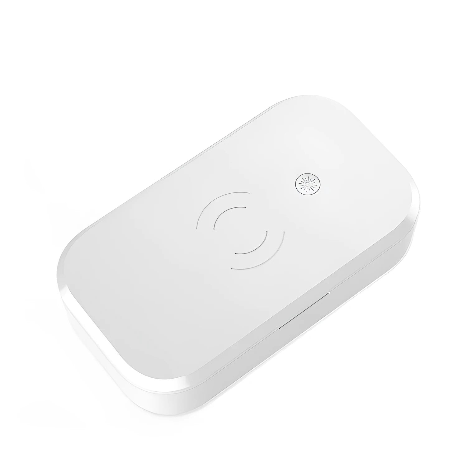 White ultraviolet disinfection box for nail tools and phones with wireless charging function