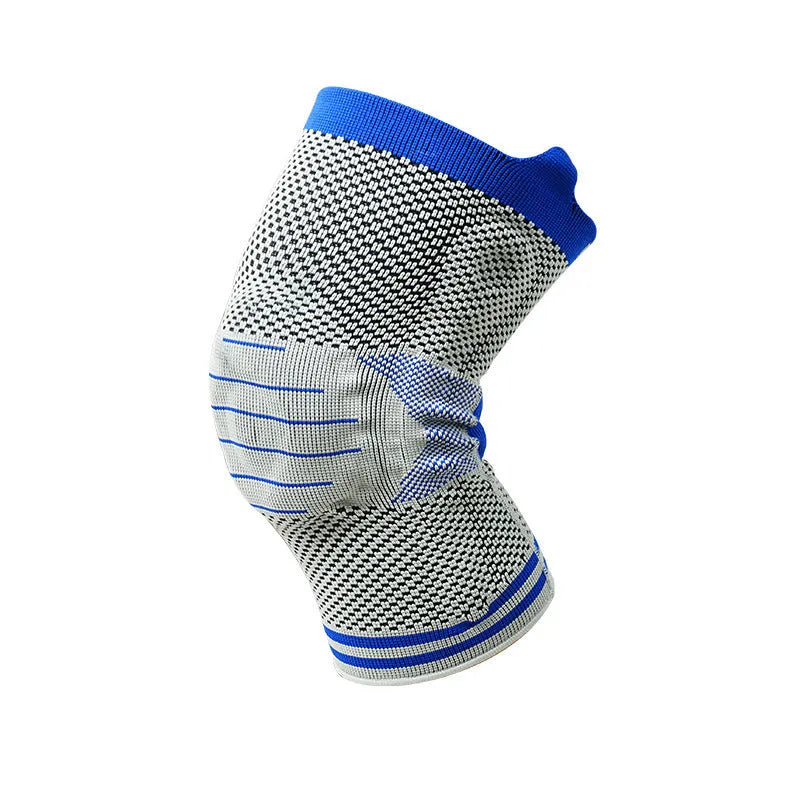 Silicone massage spring bar shock absorber knee pads in cotton construction with colour options