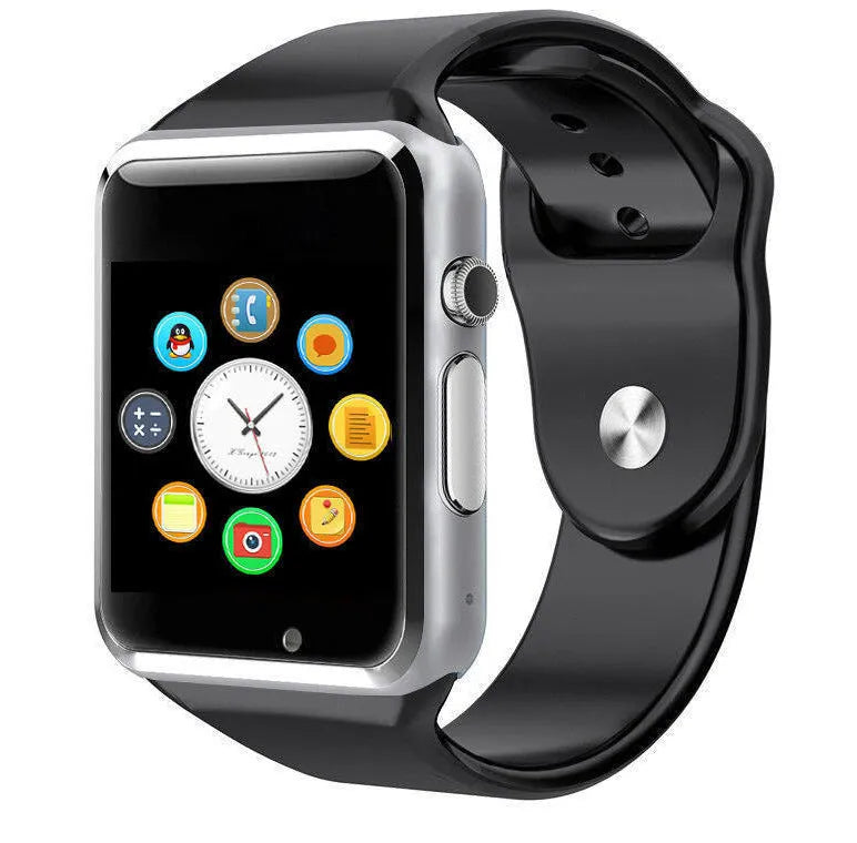 A1 Smart Watch with 1.54-inch display shown in multiple colour options including black, silver, white and gold