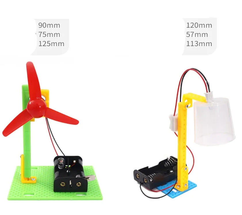 DIY plastic building blocks set for science experiments with three size options for children aged 7-14