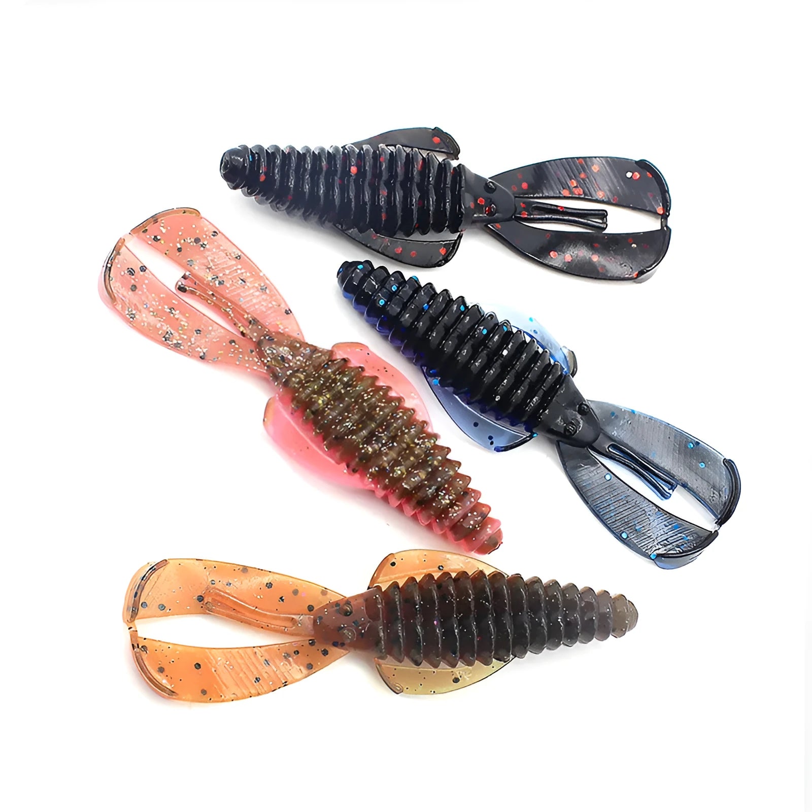 Soft plastic PVC fishing lure measuring 8cm with simulation bait design in multiple colour options