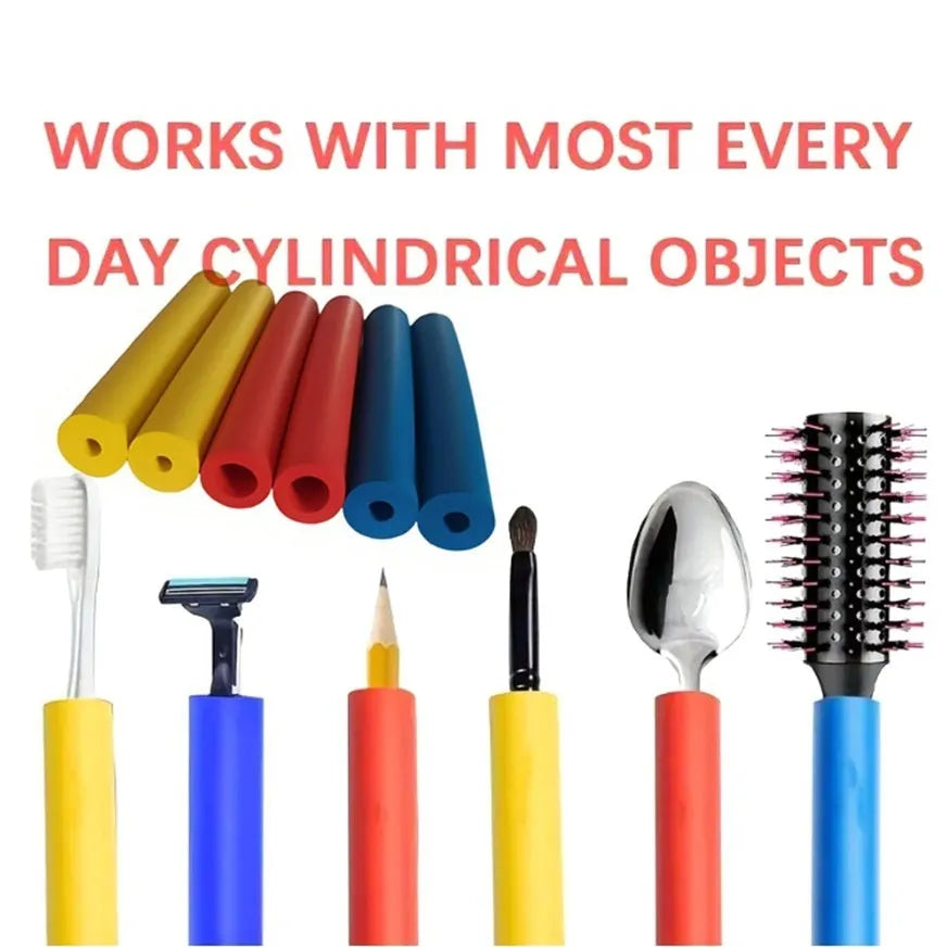 Set of rubber grip hoses with 10mm and 18mm inner diameters for utensils and pens
